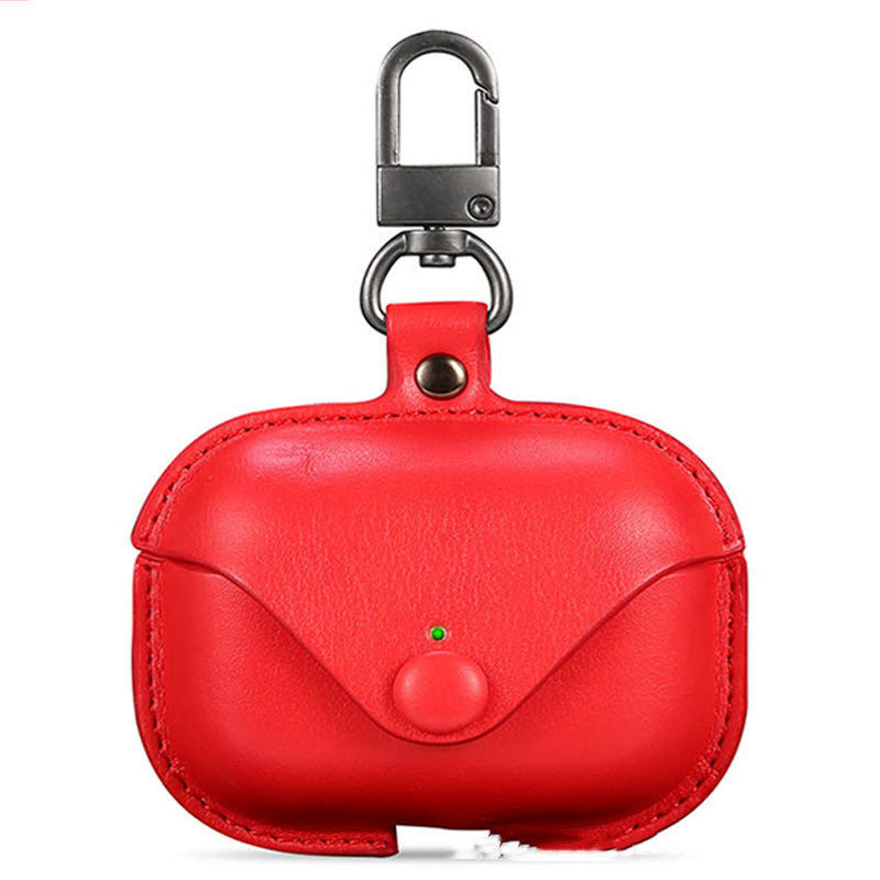 Fashion Solid Color Leather Bluetooth Earphone Case Fashion Solid Color Leather Bluetooth Earphone Case